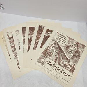 Heileman Old Style Lager Beer Posters Advertisement Print Set Of 8 Vintage 1980s